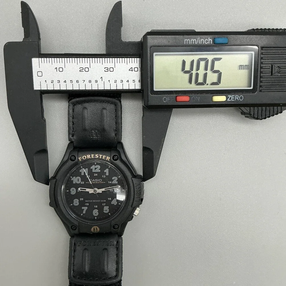 Vintage Casio Forester FT-500 Men Watch 41mm Black Nylon Illuminator New Battery